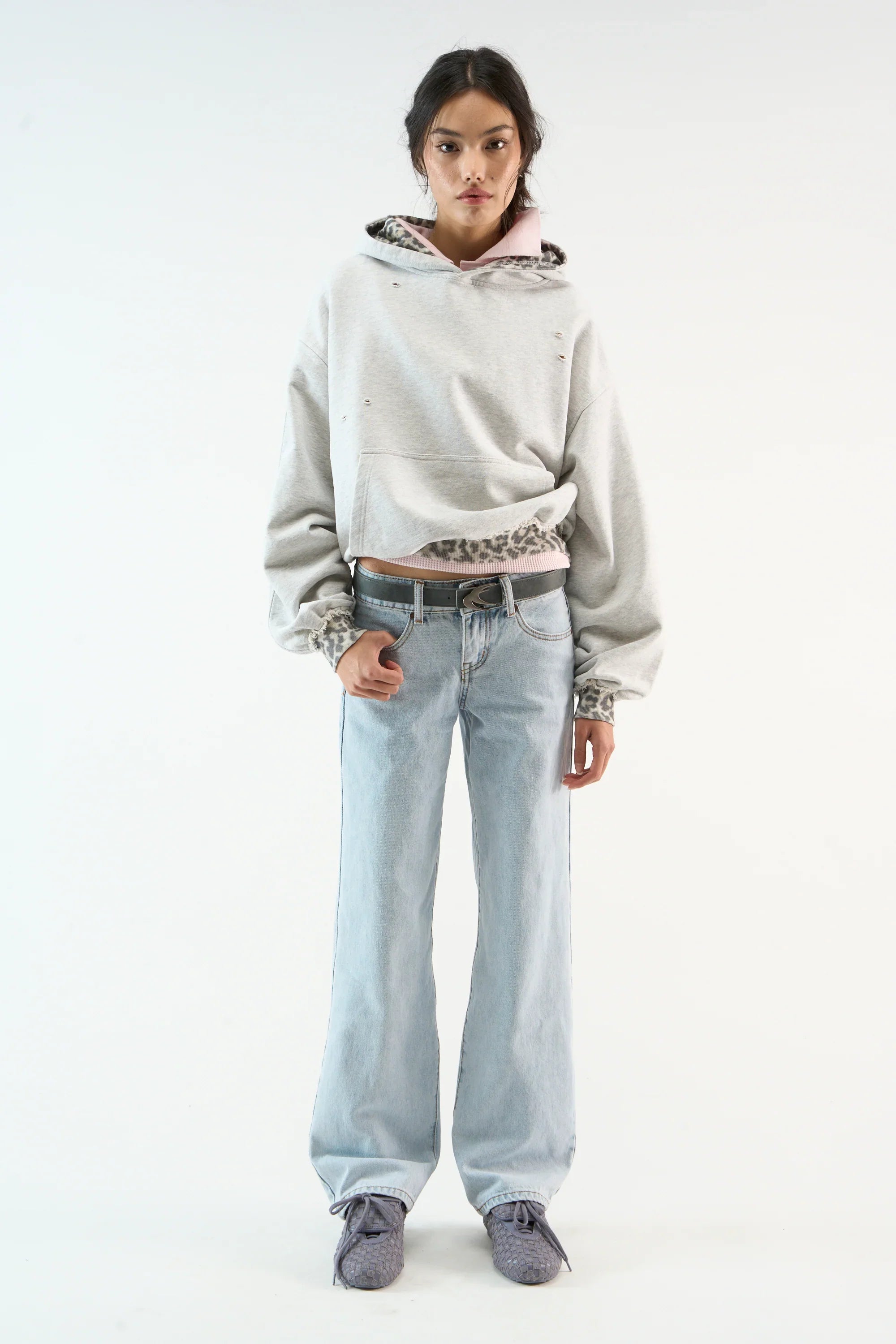 Grey Melange Hoodie