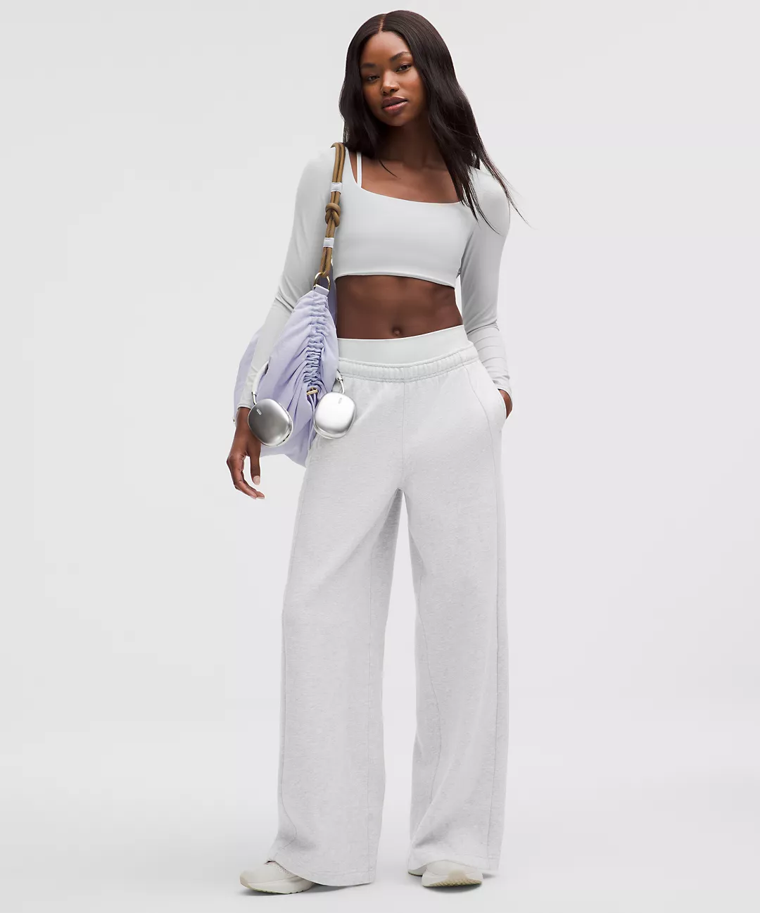Scuba Full-Zip Hoodie & Mid-Rise Wide-Leg Pant Set
