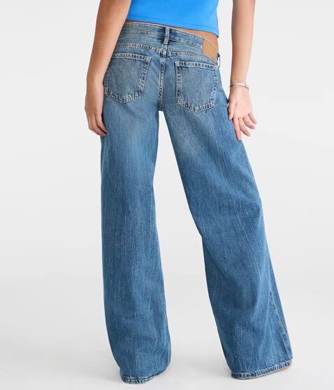 Super Low-Rise Ultra Wide Leg Jeans