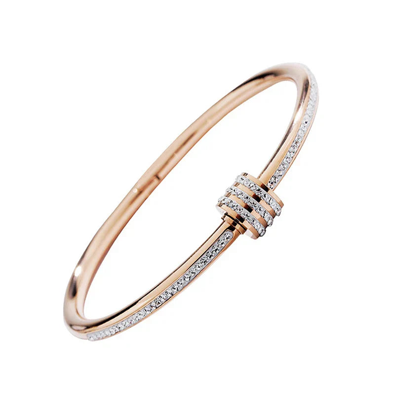 Classic Bracelet with Mother-of-Pearl and Zirconia Detail