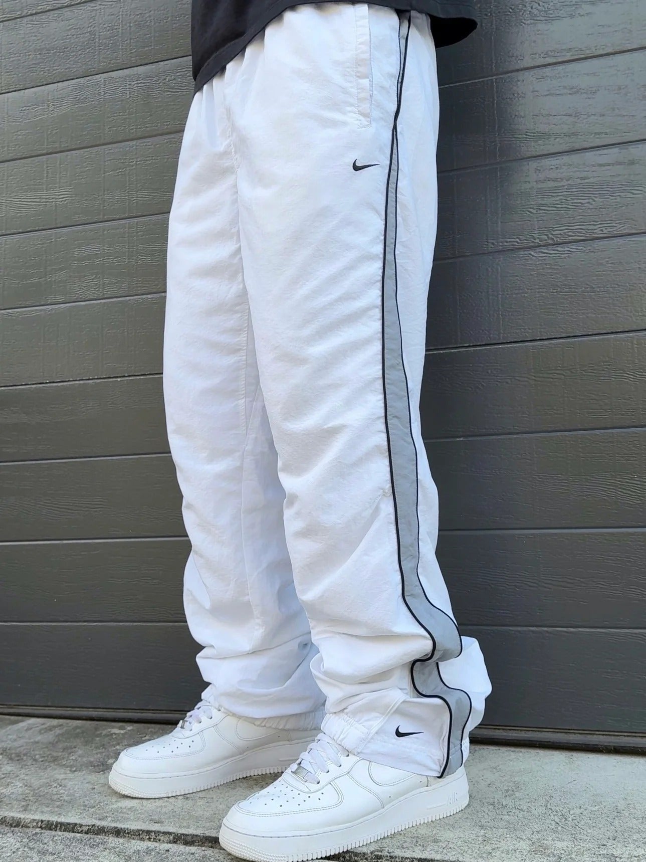 White & Grey Stripe Track